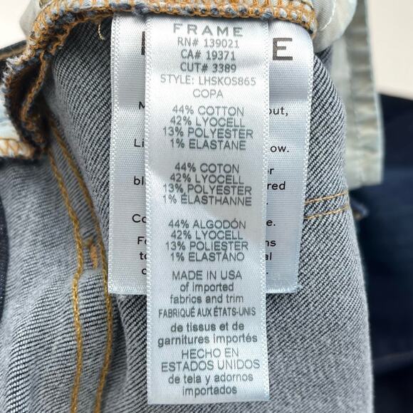 Frame Le High Dark Wash Skinny Jeans Size 26 Classic Casual Basic Minimalist - Picture 7 of 11